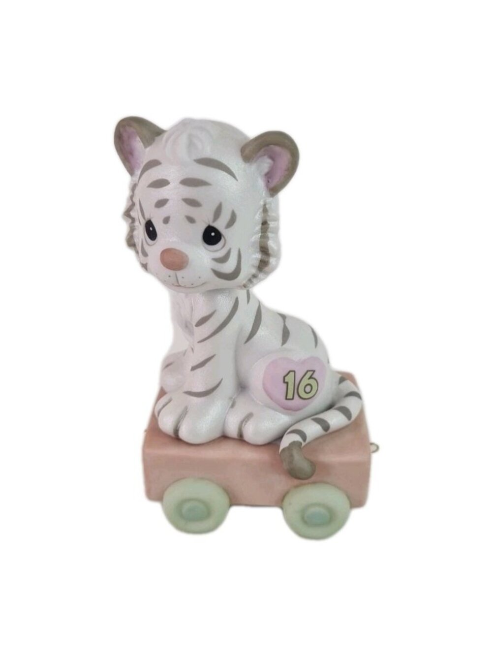 Precious Moments Birthday Train Age 16 Feline Fine White Bengal Tiger 116948